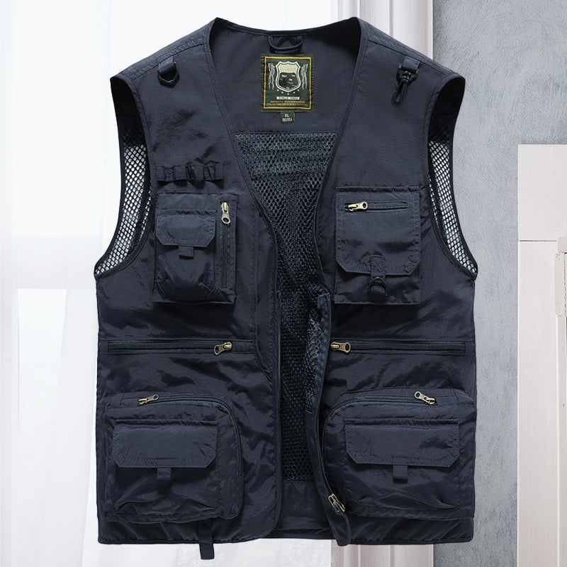 Alba | Multi-Pocket Summer Vest with Zipper Closures