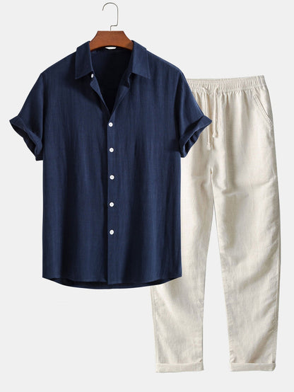 Freddie | Men's Summer Set with Drawstring Trousers