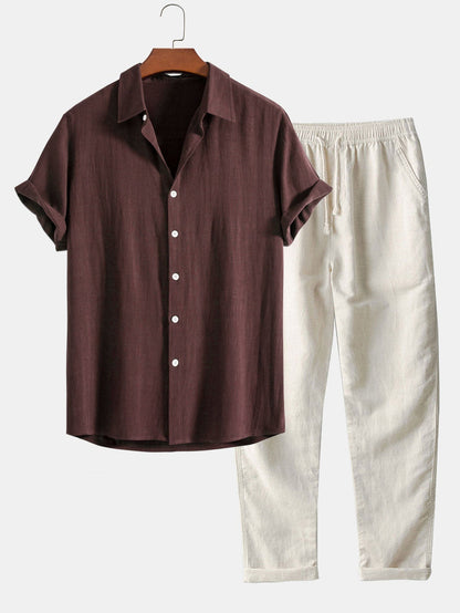 Freddie | Men's Summer Set with Drawstring Trousers