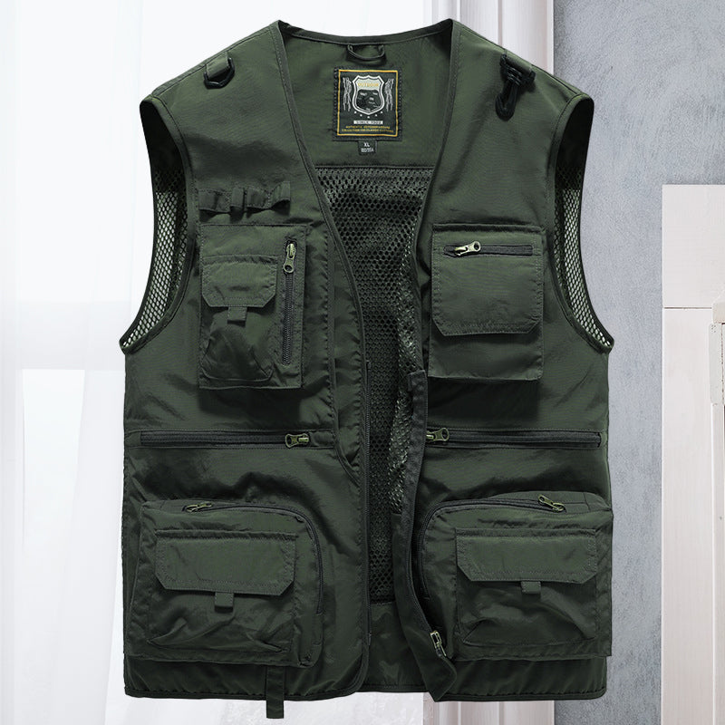 Alba | Multi-Pocket Summer Vest with Zipper Closures