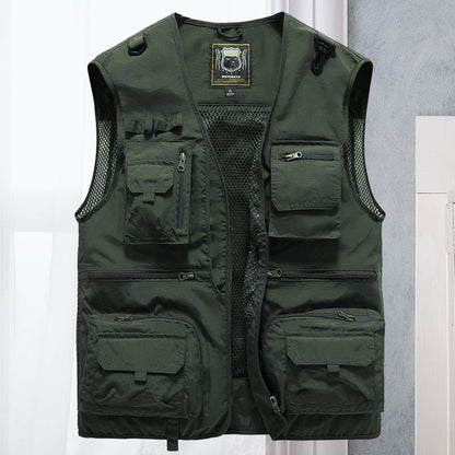 Alba | Multi-Pocket Summer Vest with Zipper Closures