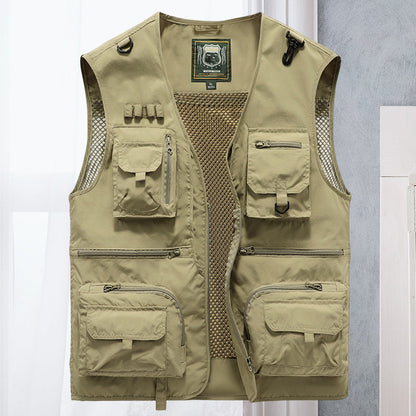 Alba | Multi-Pocket Summer Vest with Zipper Closures