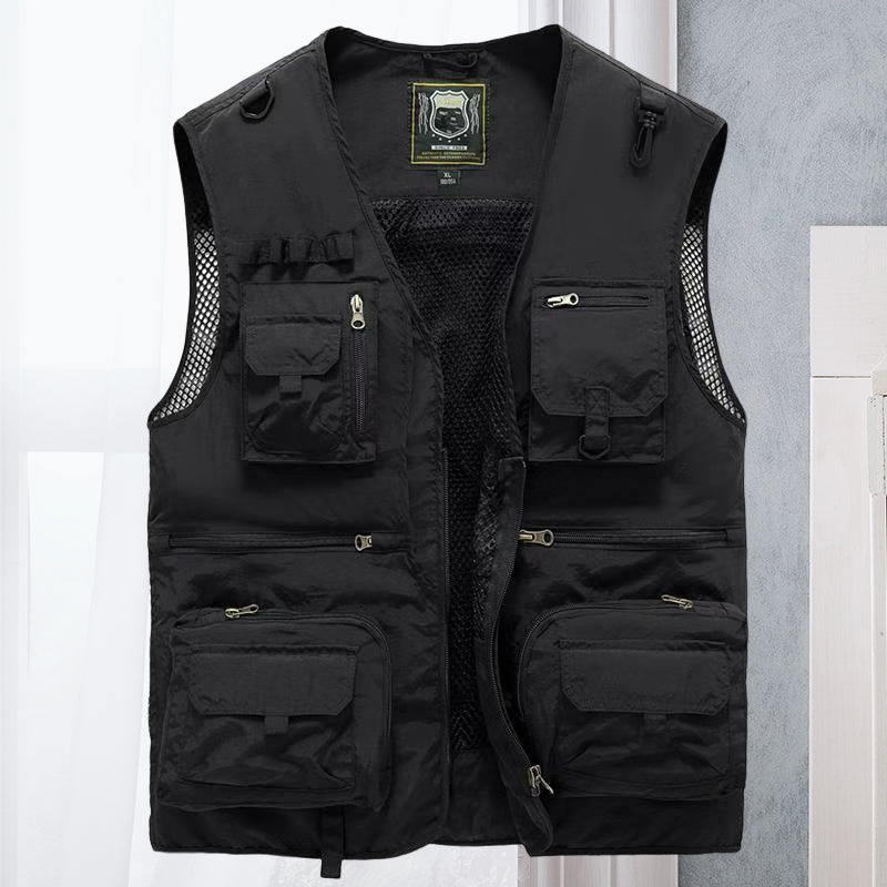 Alba | Multi-Pocket Summer Vest with Zipper Closures
