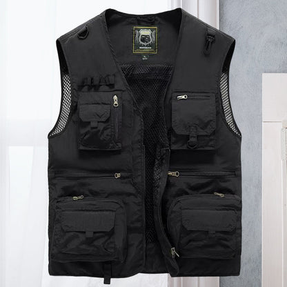 Alba | Multi-Pocket Summer Vest with Zipper Closures