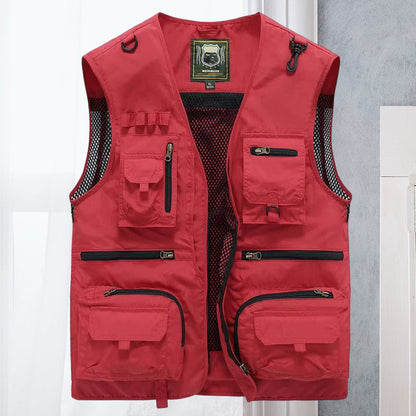 Alba | Multi-Pocket Summer Vest with Zipper Closures