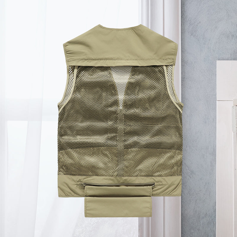 Alba | Multi-Pocket Summer Vest with Zipper Closures