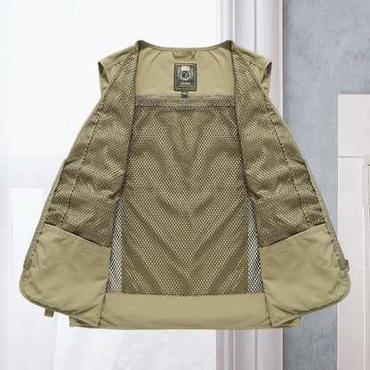 Alba | Multi-Pocket Summer Vest with Zipper Closures