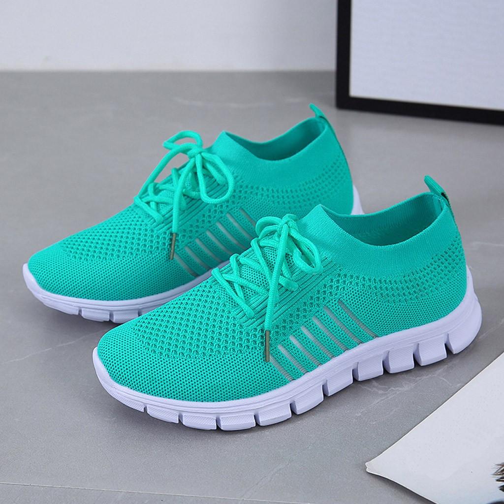 Women's Orthopedic Knit Sneakers with Lace Up Closure | Serenza London