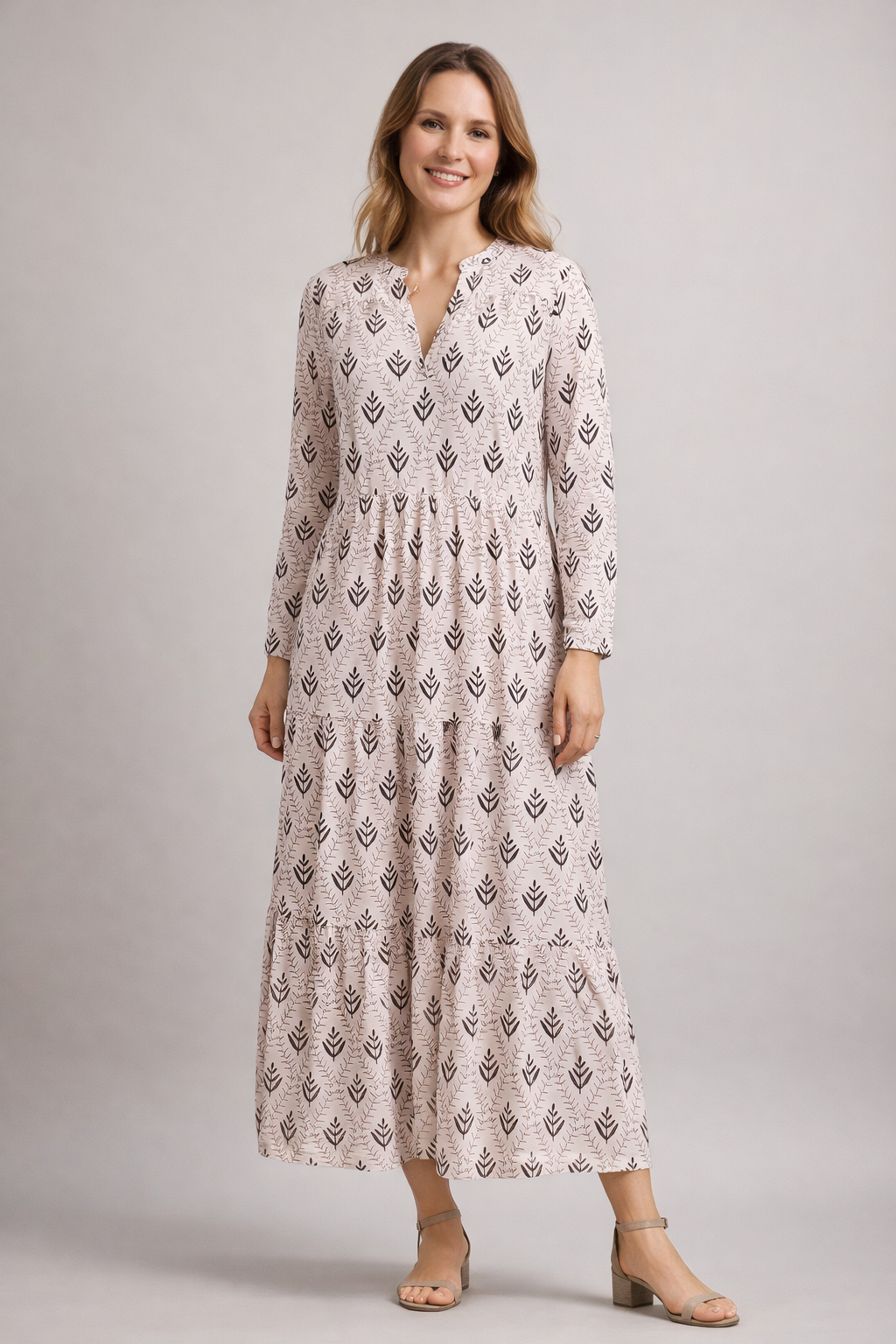 Romantic Summer Dress with Printed Pattern | Serenza London