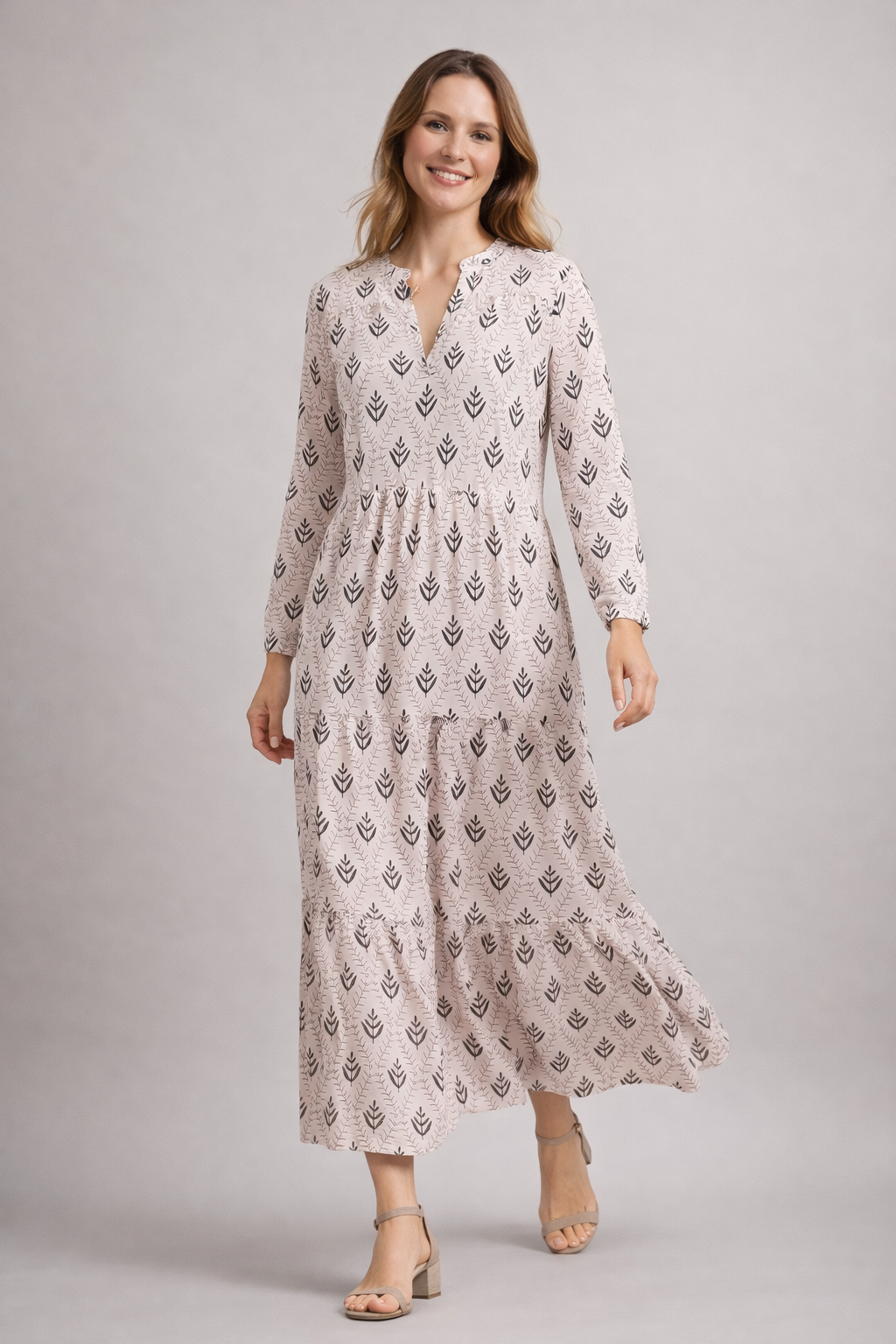 Romantic Summer Dress with Printed Pattern | Serenza London