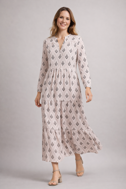 Romantic Summer Dress with Printed Pattern | Serenza London