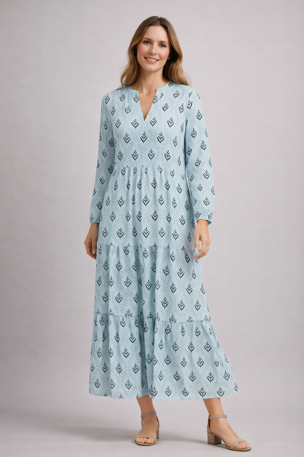 Romantic Summer Dress with Printed Pattern | Serenza London