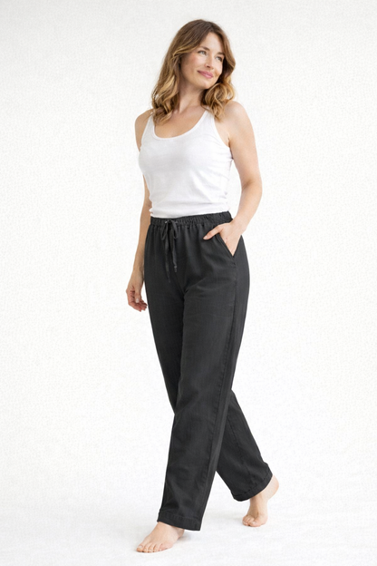 Women's Comfortable Trousers with Drawstring Waist | Serenza London