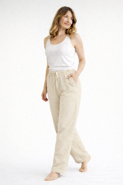 Women's Comfortable Trousers with Drawstring Waist | Serenza London