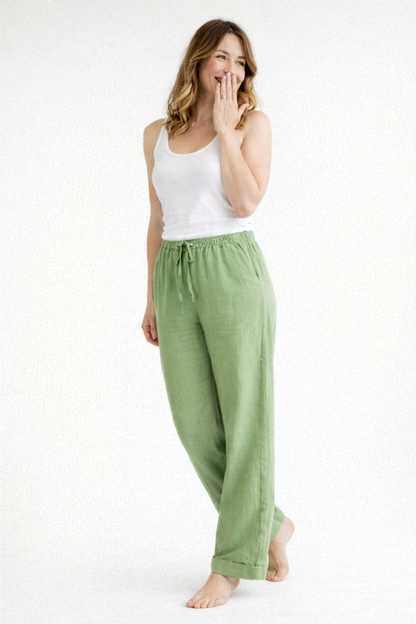 Women's Comfortable Trousers with Drawstring Waist | Serenza London