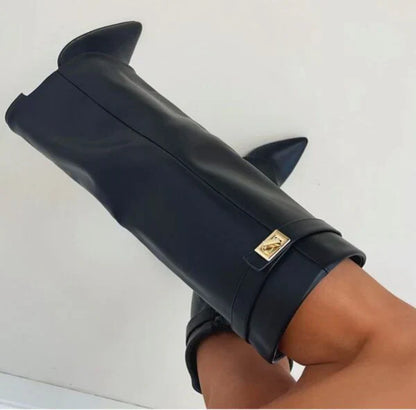Niamh | Premium Knee High Boots with Pointed Toe