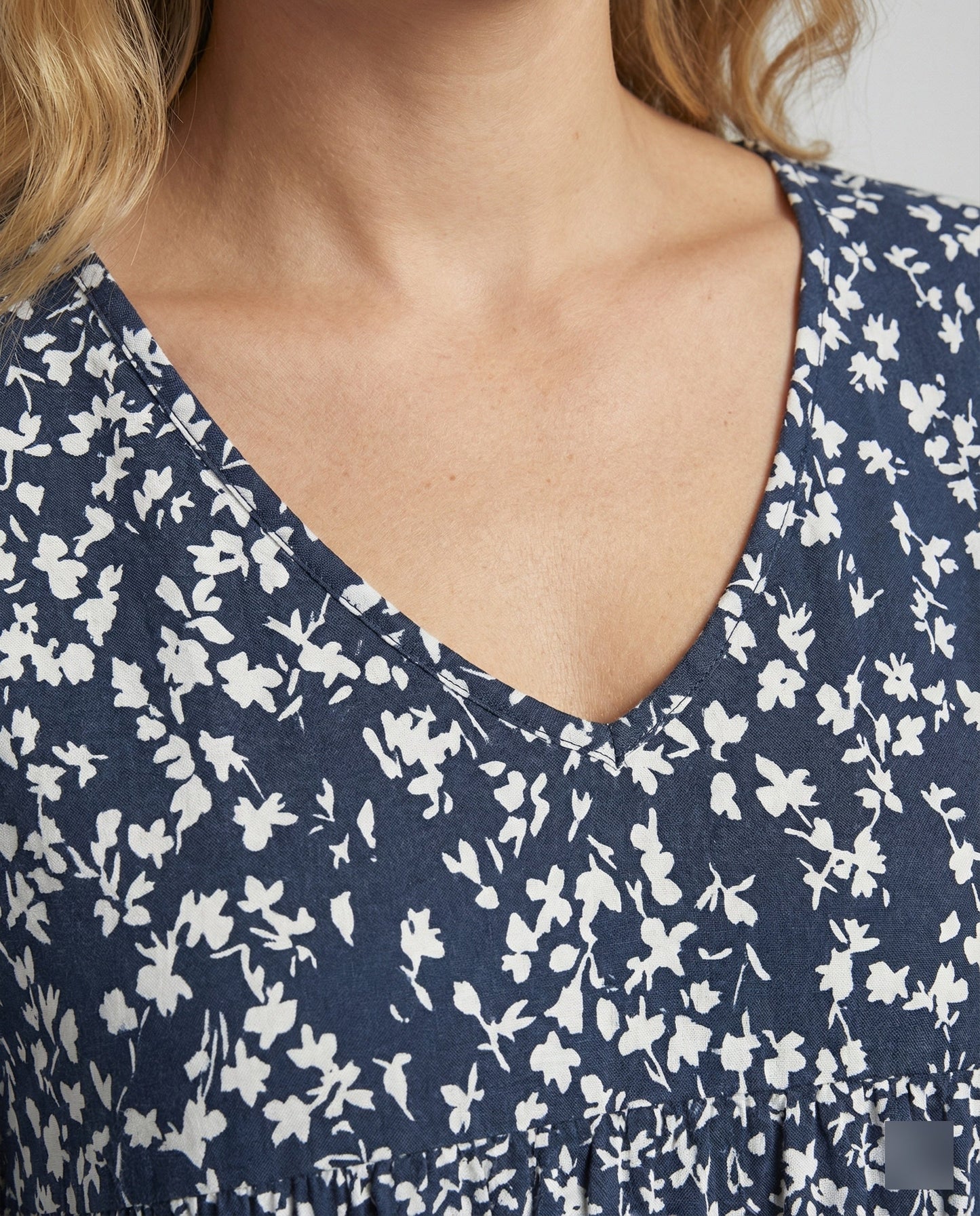 Women's Elegant V- Neck Printed Dress | Serenza London