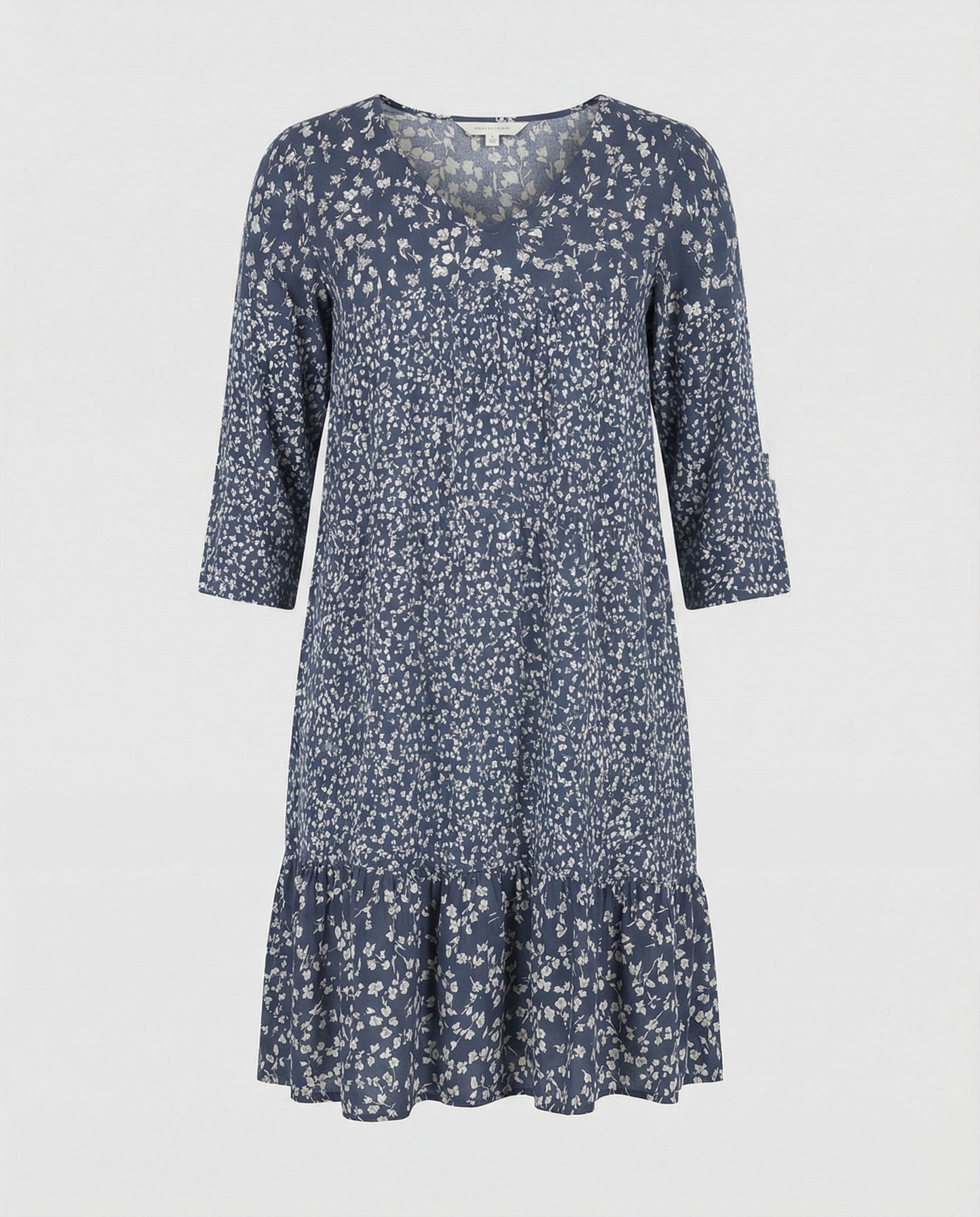 Women's Elegant V- Neck Printed Dress | Serenza London