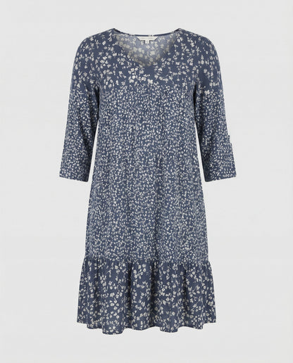 Women's Elegant V- Neck Printed Dress | Serenza London