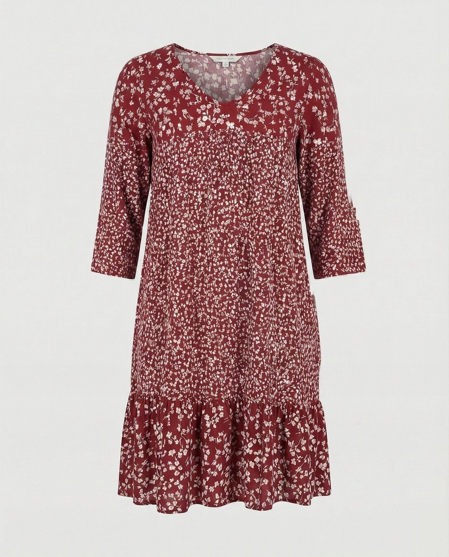 Women's Elegant V- Neck Printed Dress | Serenza London