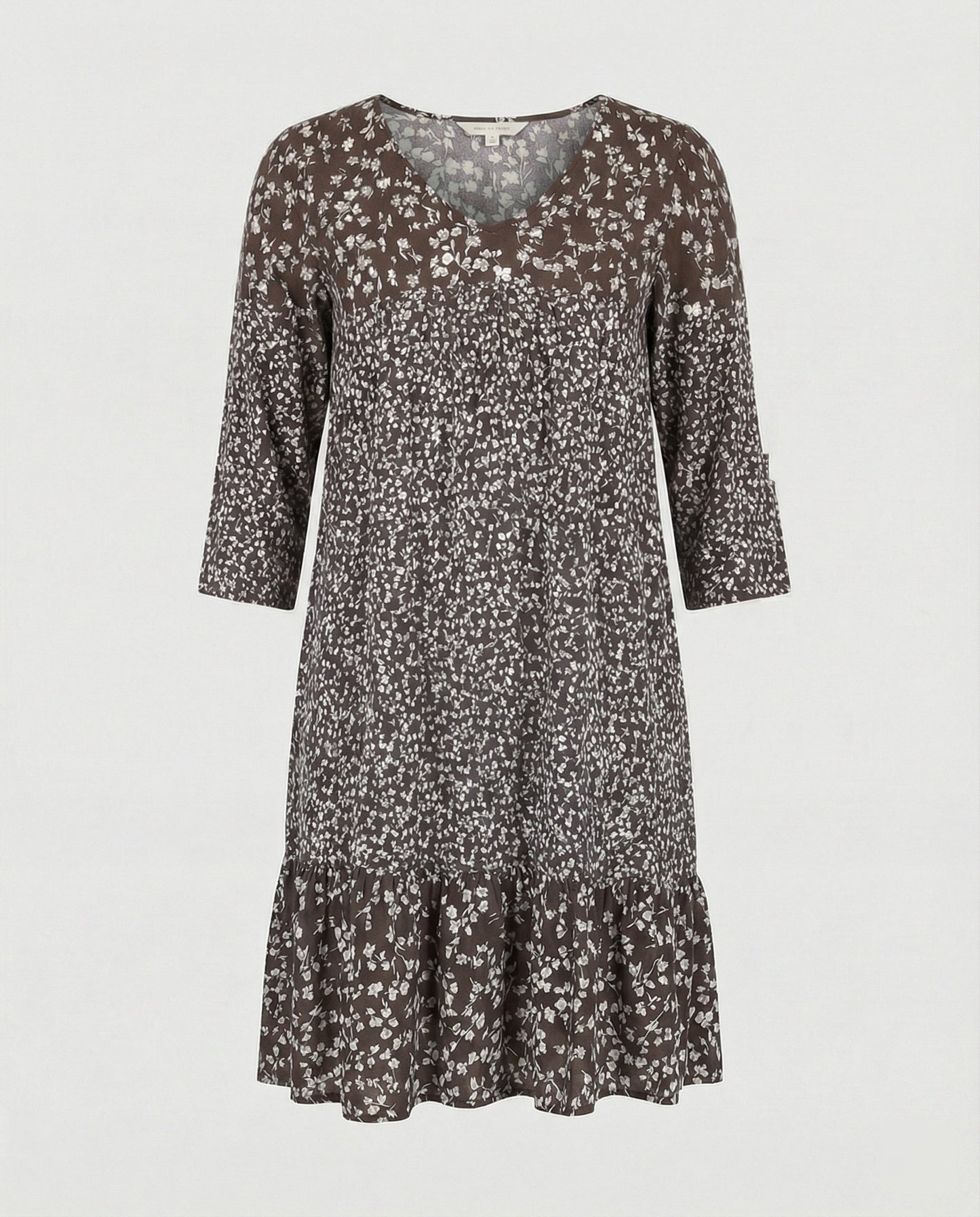 Women's Elegant V- Neck Printed Dress | Serenza London