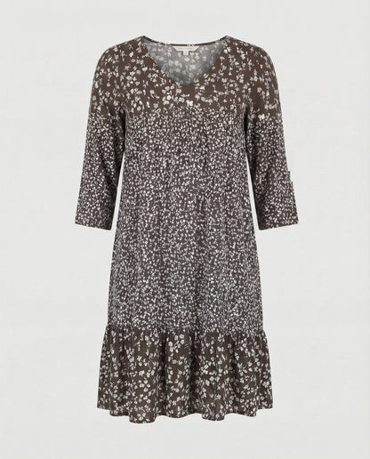 Women's Elegant V- Neck Printed Dress | Serenza London