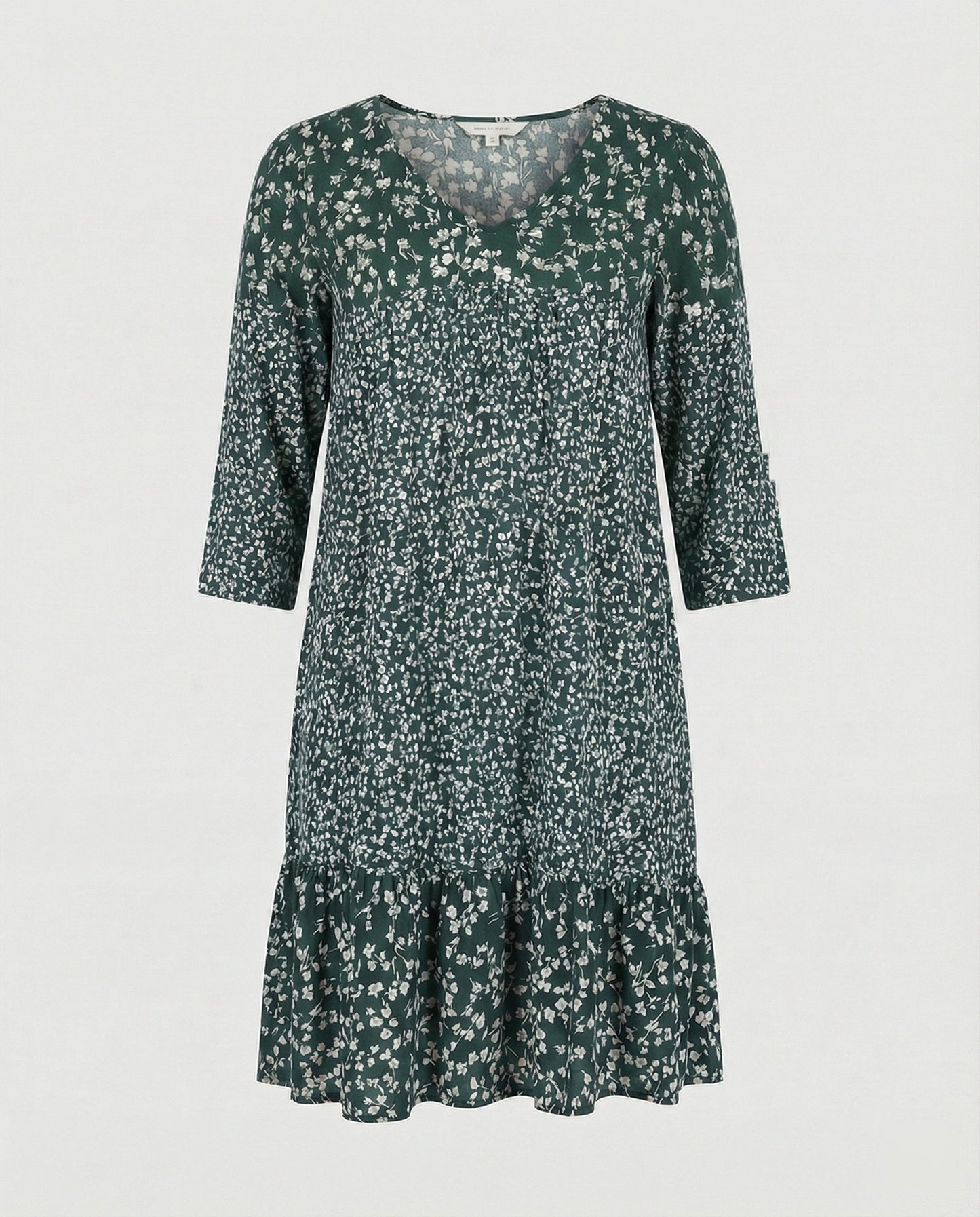 Women's Elegant V- Neck Printed Dress | Serenza London