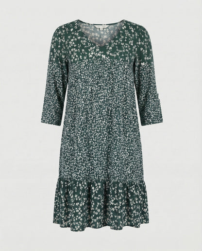 Women's Elegant V- Neck Printed Dress | Serenza London