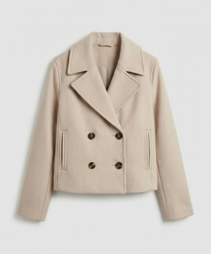 Women's Cropped Jacket with Double Breasted Design | Serenza London
