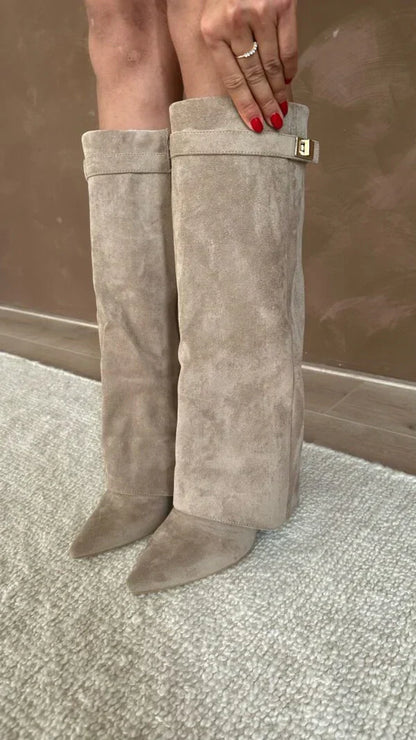Niamh | Premium Knee High Boots with Pointed Toe
