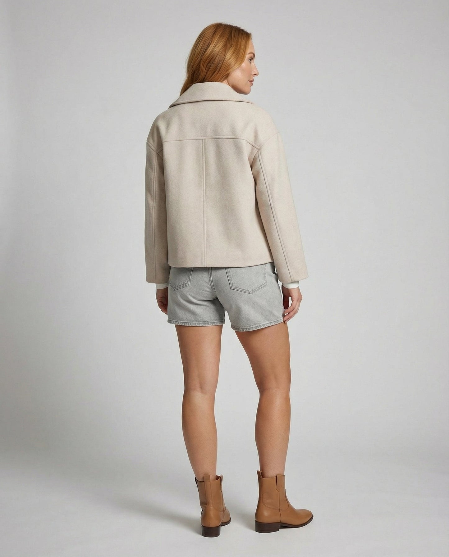 Women's Cropped Jacket with Double Breasted Design | Serenza London