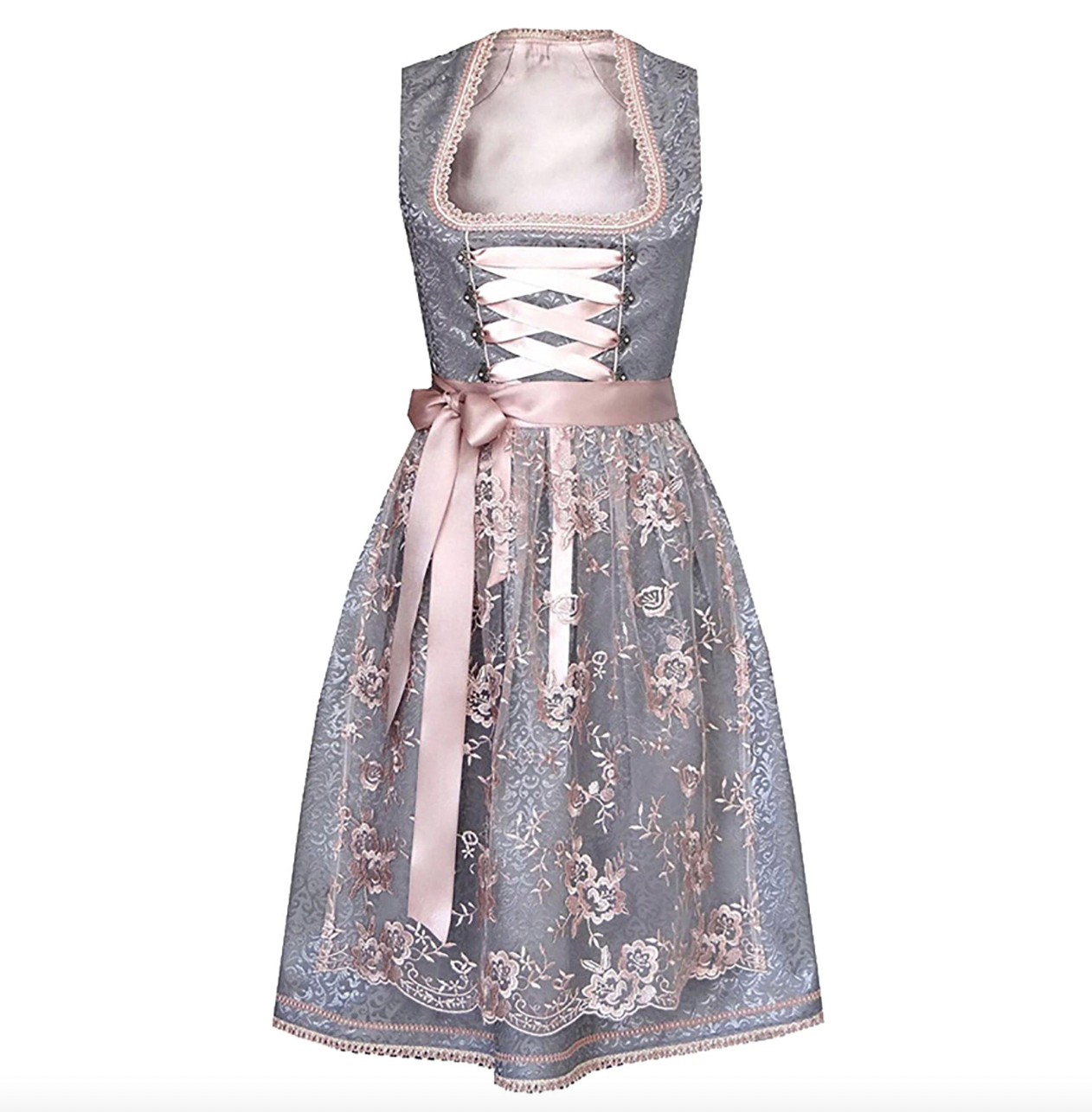 Women's Tracht Dress with Lace Overlay | Serenza London