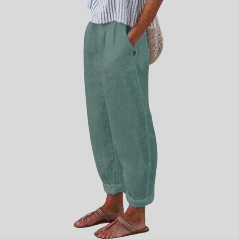 Lightweight Trousers with Side Pockets | Serenza London