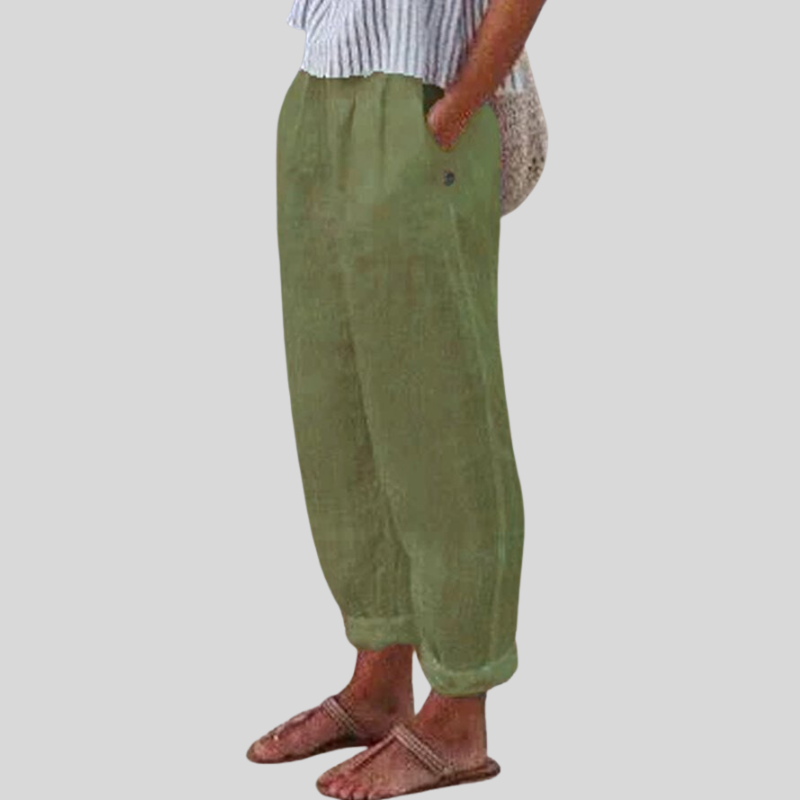 Lightweight Trousers with Side Pockets | Serenza London