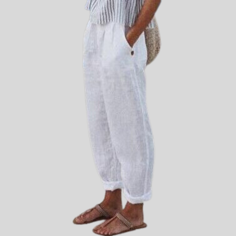 Lightweight Trousers with Side Pockets | Serenza London