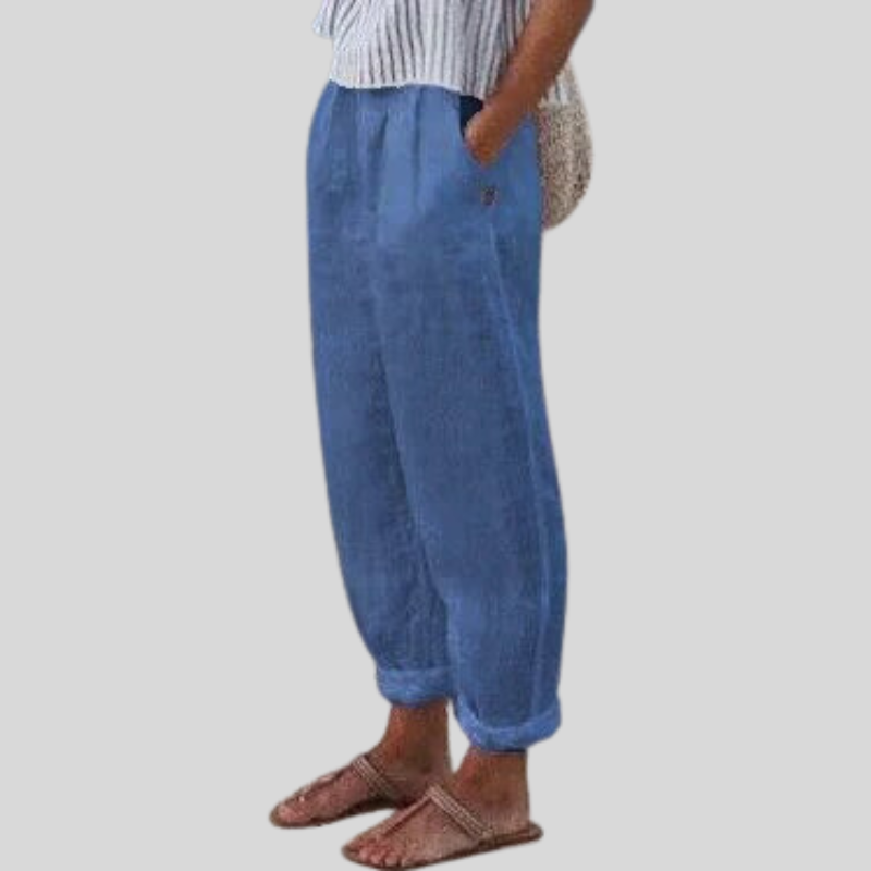 Lightweight Trousers with Side Pockets | Serenza London