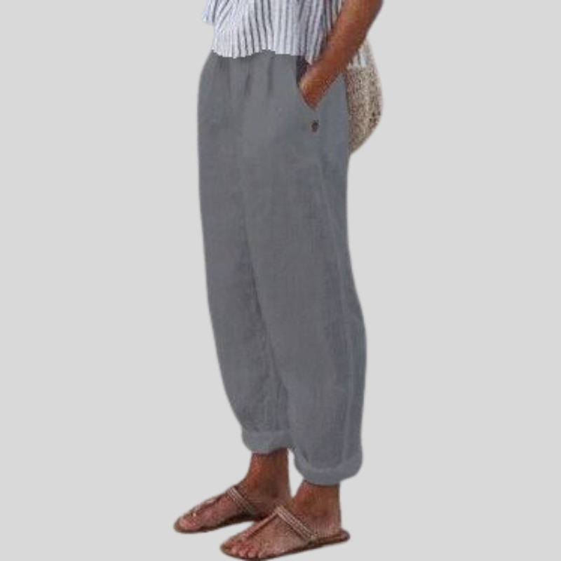 Lightweight Trousers with Side Pockets | Serenza London