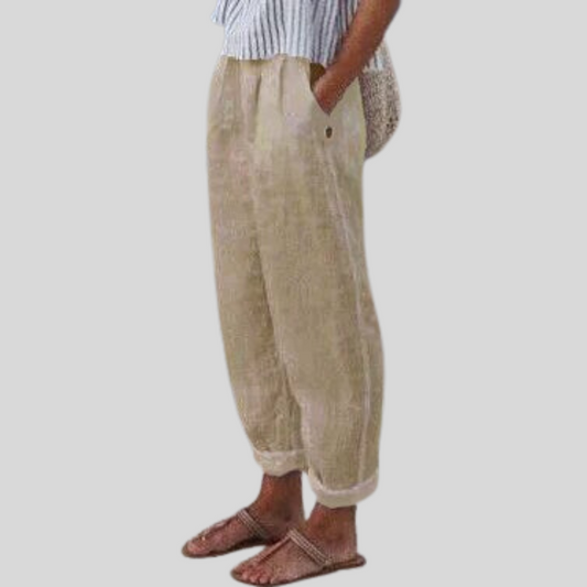 Lightweight Trousers with Side Pockets | Serenza London