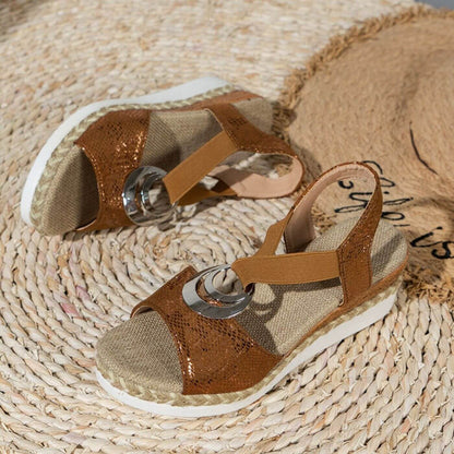 Women's Orthopedic Comfort Sandals with Ring Detail | Serenza London