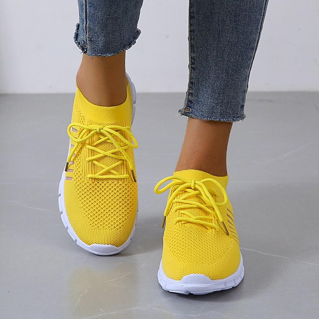 Women's Orthopedic Knit Sneakers with Lace Up Closure | Serenza London