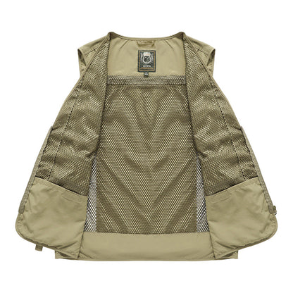 Alba | Multi-Pocket Summer Vest with Zipper Closures