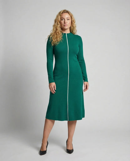 Emma | Knit Midi Dress with Mock Neck