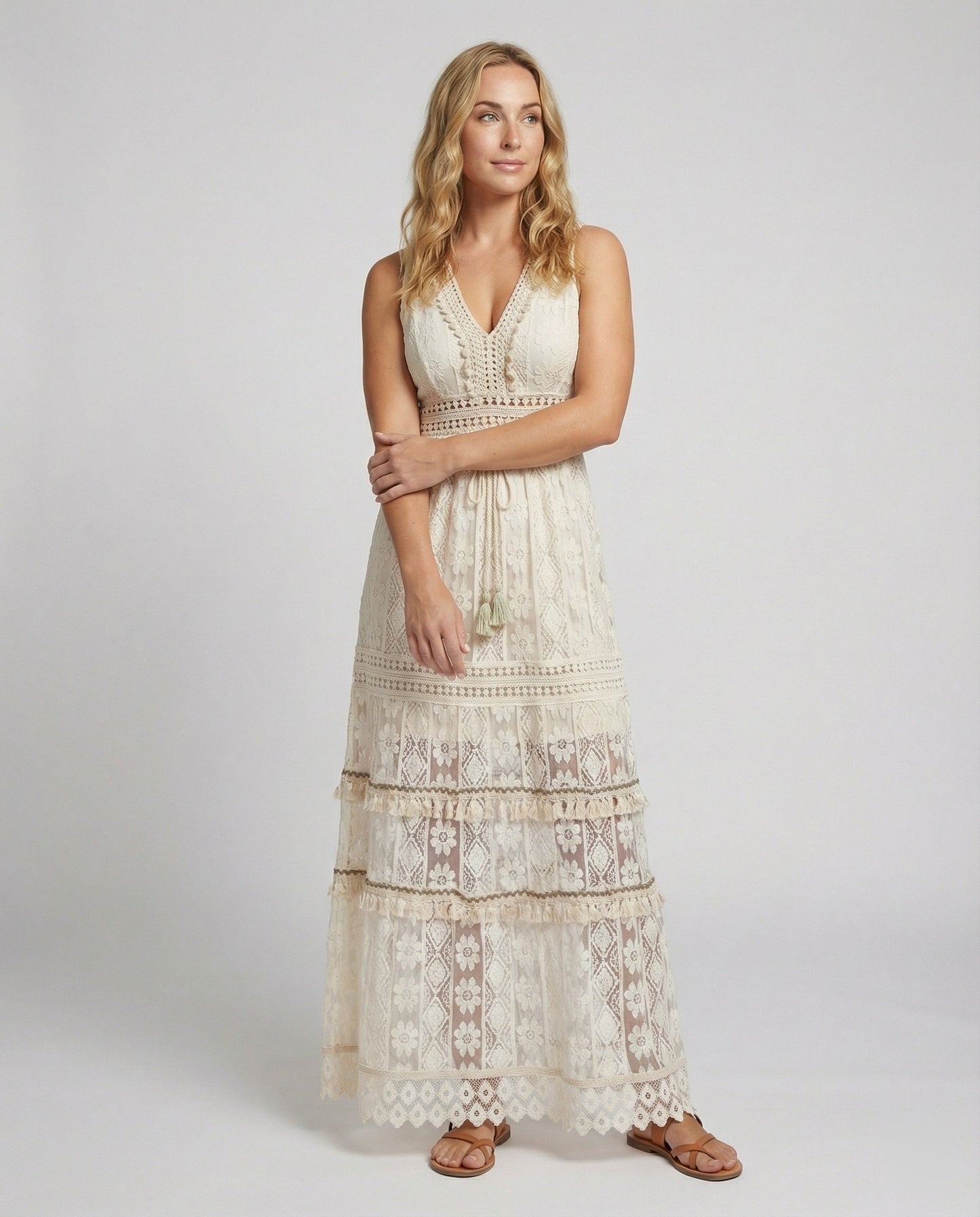 Boho Lace Maxi Dress for Summer | Serenza London