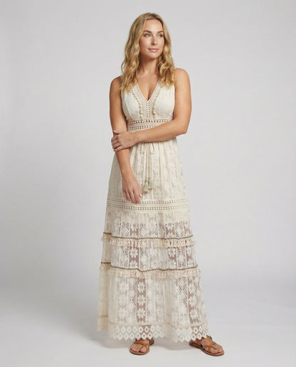 Boho Lace Maxi Dress for Summer | Serenza London