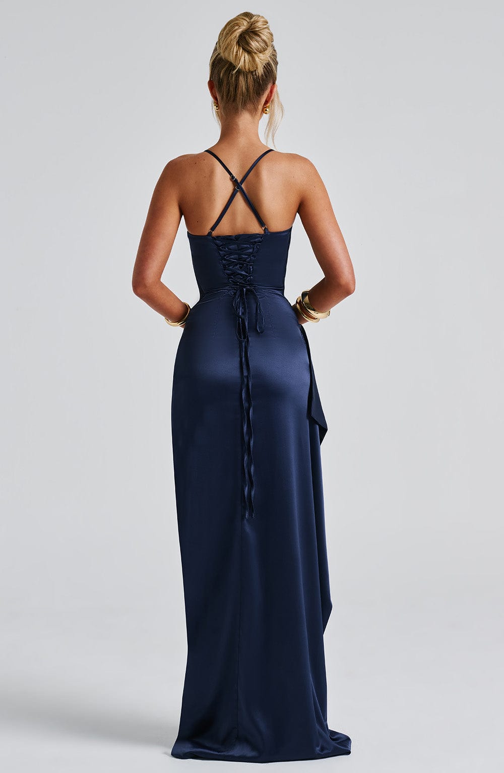 Elegant Navy Maxi Dress for Special Occasions | Serenza London
