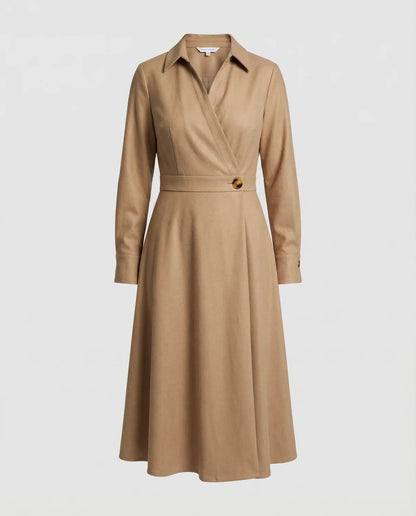Sophie | Asymmetrical Midi Dress with Buckle Waist