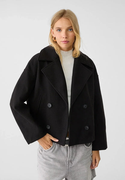Women's Cropped Jacket with Double Breasted Design | Serenza London