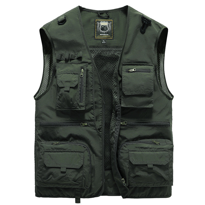 Alba | Multi-Pocket Summer Vest with Zipper Closures