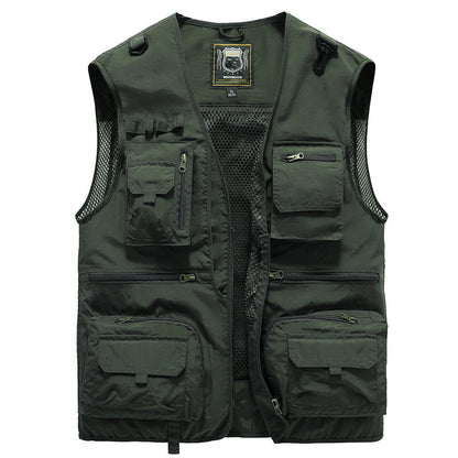 Alba | Multi-Pocket Summer Vest with Zipper Closures