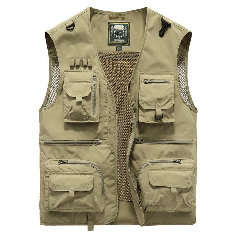 Alba | Multi-Pocket Summer Vest with Zipper Closures